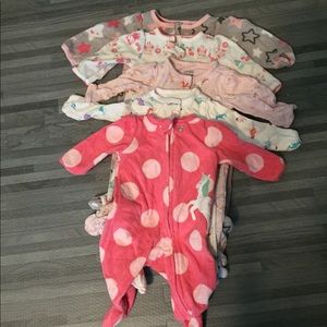 Footie pajamas baby girl 0-3 months